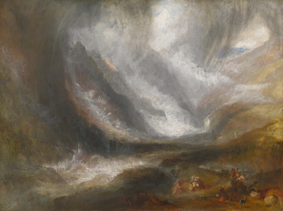 Valley of Aosta: Snowstorm, Avalanche, and Thunderstorm — Joseph Mallord William Turner